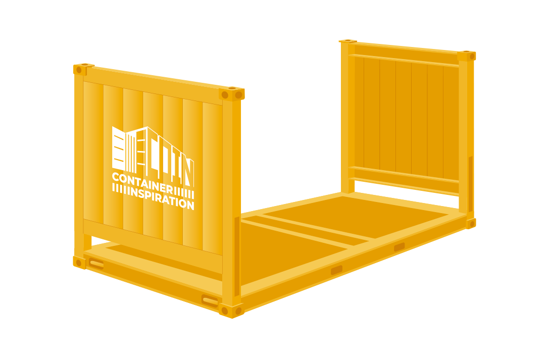 40 Fuß High Cube Flat Rack Collapsible Ends Container
